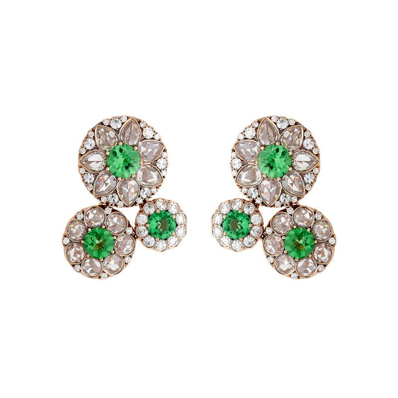 selim mouzannar Beirut Rosace Boucles d'oreillesTsavorites - Diamants