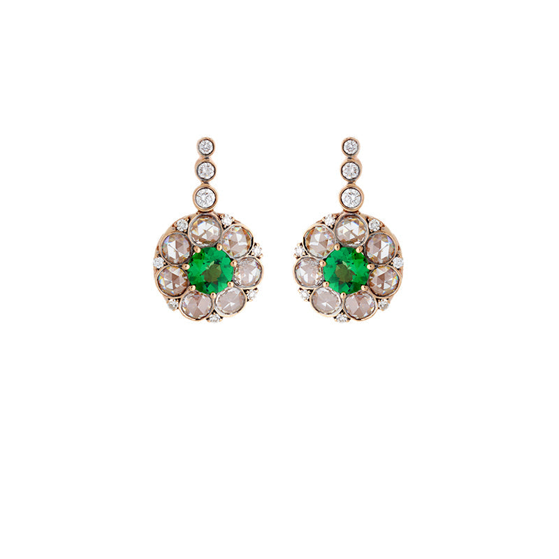 selim mouzannar Beirut Rosace Boucles d'oreillesTsavorites - Diamants