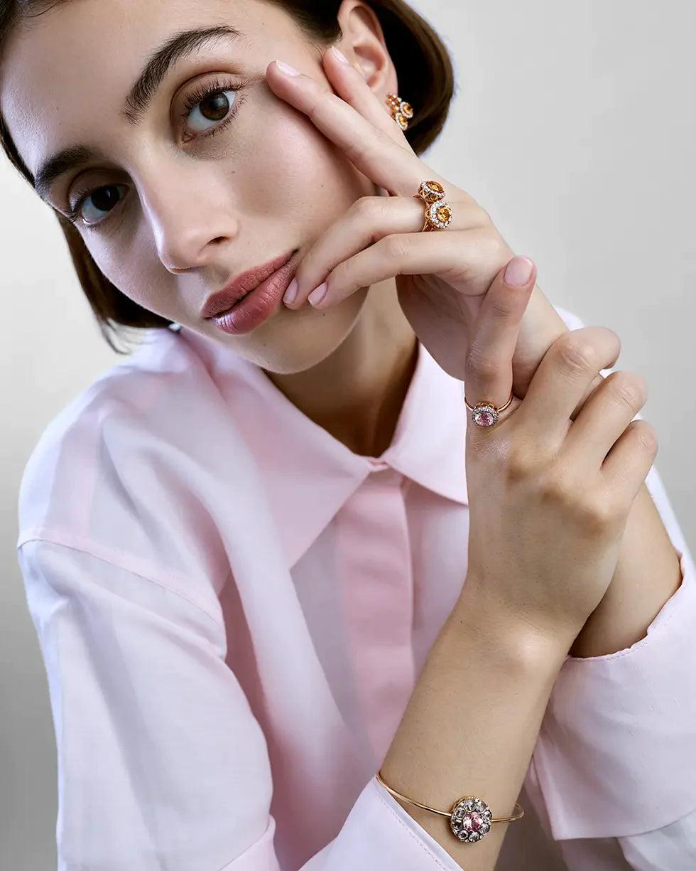 Selim Mouzannar Beirut Rosace BraceletMorganite - Diamants