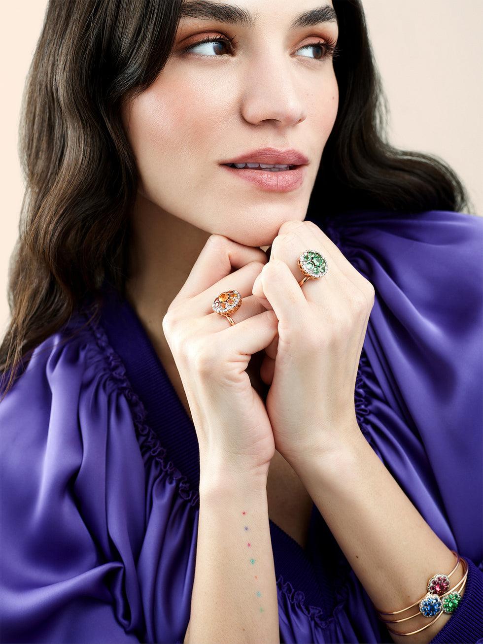 Selim Mouzannar Beirut Rosace BraceletTsavorites - Diamants