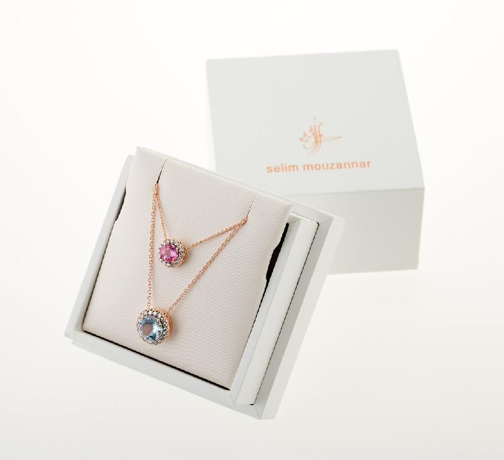Selim Mouzannar Beirut Rosace Charm Saphir Rose - Diamants