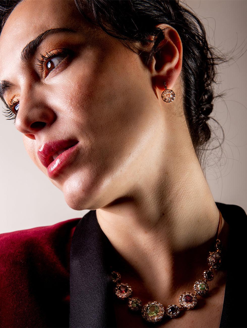 Selim Mouzannar Beirut Rosace Collier / BraceletTourmalines Colorés - Diamants