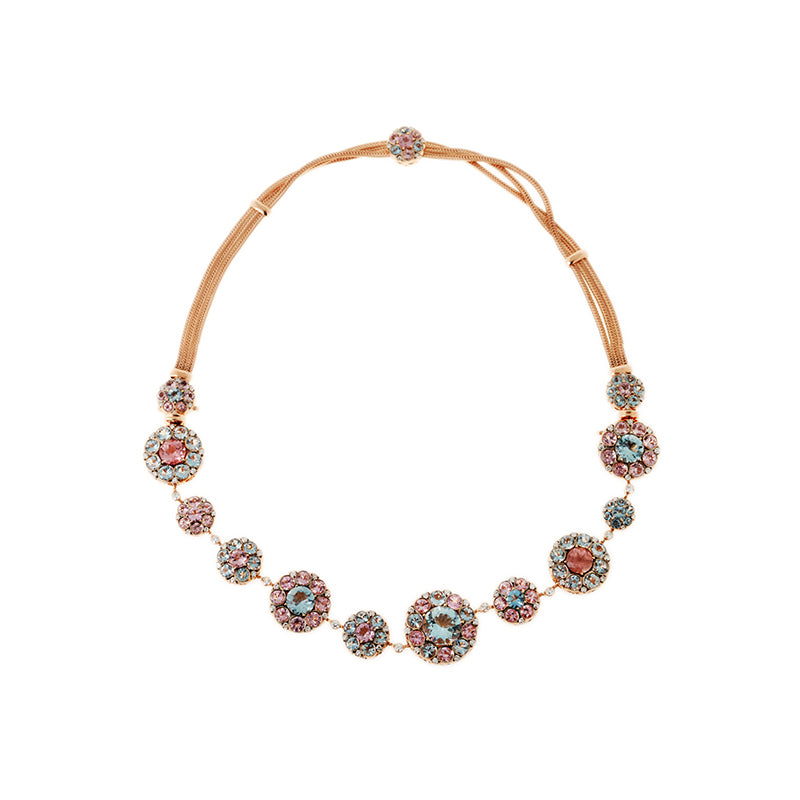selim mouzannar Beirut Rosace CollierAigues-marines - Morganites - Tourmalines - Diamants