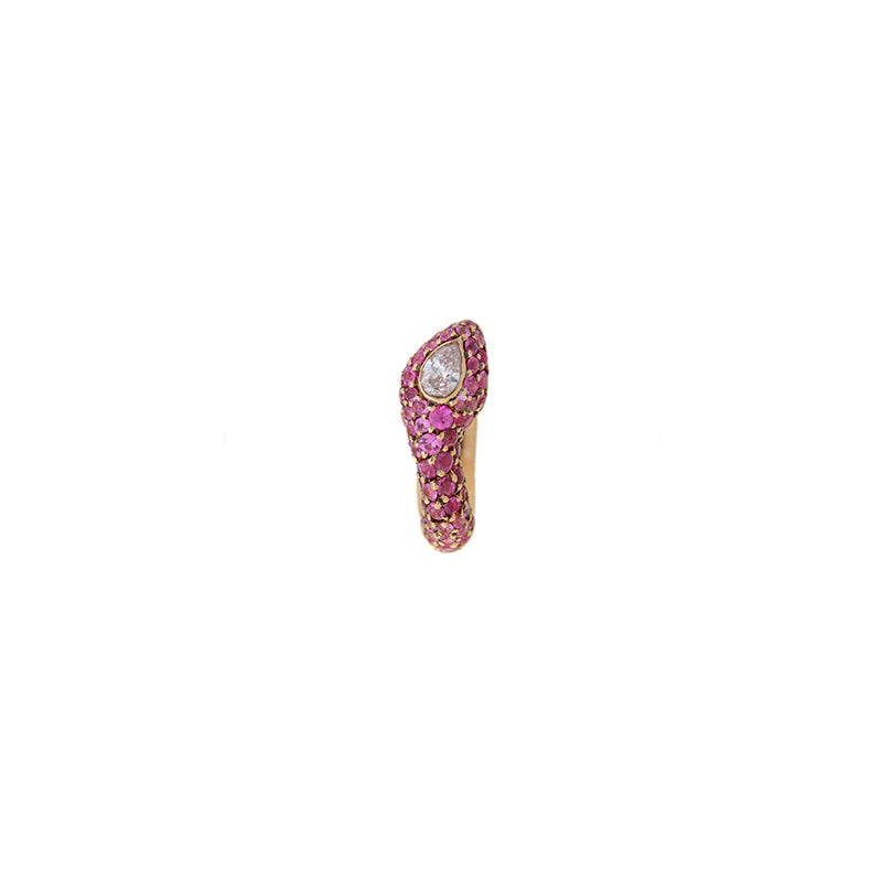 Selim Mouzannar Boucle D'oreilleSaphirs Rose - Diamants