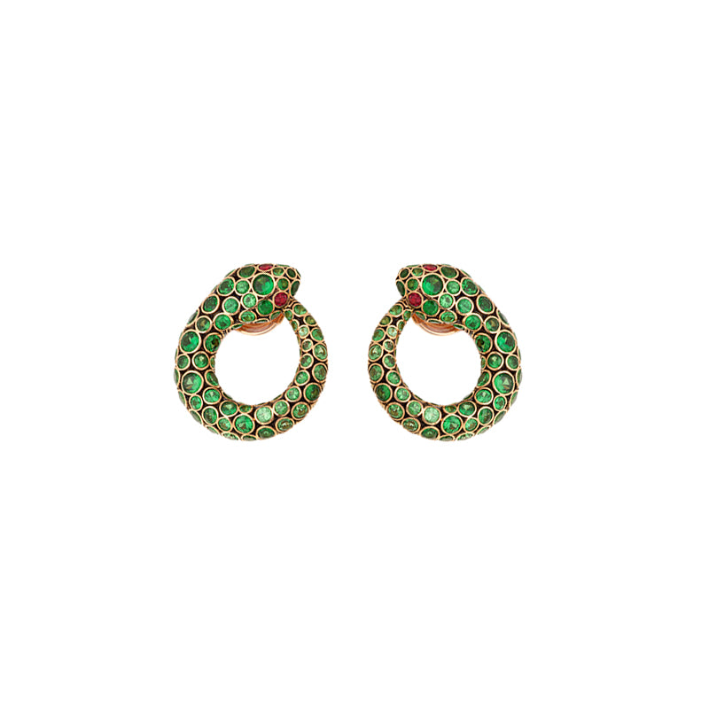 Selim Mouzannar Boucles D'oreilles BasilikTsavorites - Spinelles
