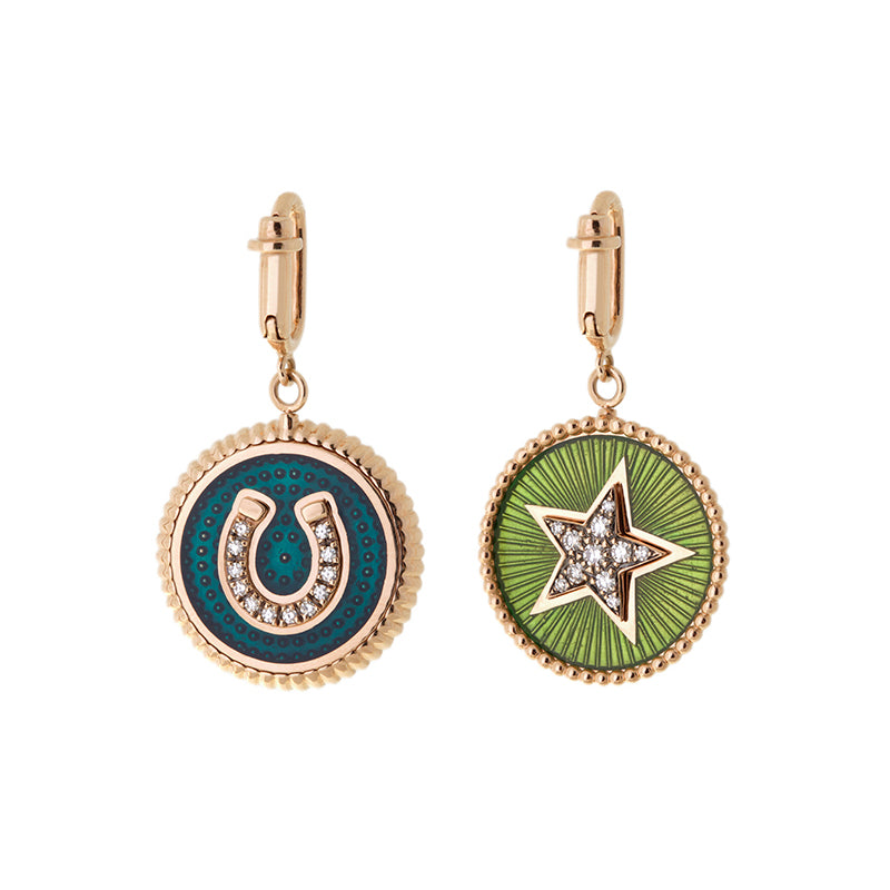 selim mouzannar Double Face MédailleKiwi et Petrol - Diamants