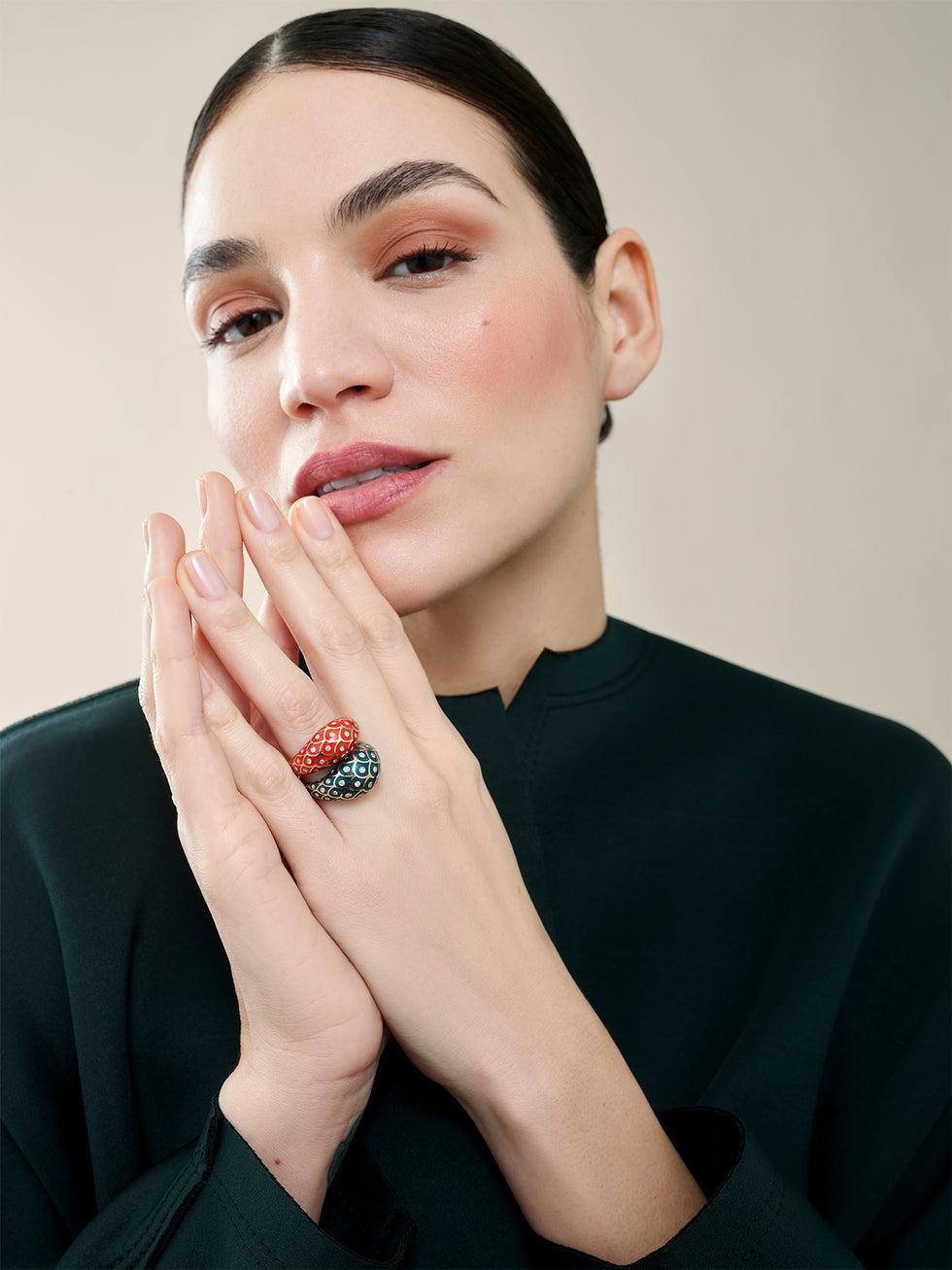 Selim Mouzannar Fish For Love Bague Rouge RouilleDiamants