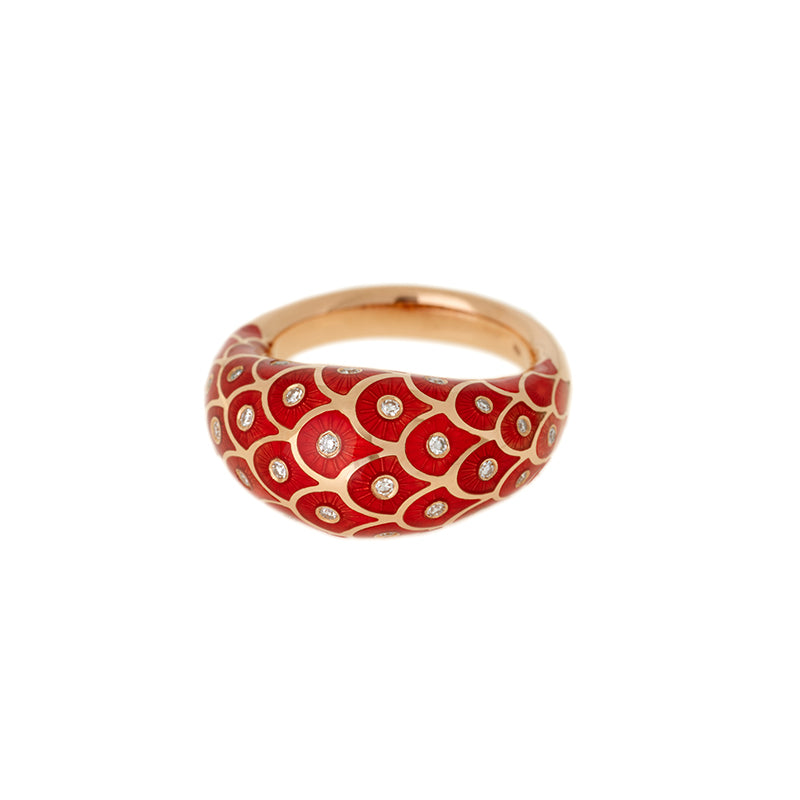 Selim Mouzannar Fish For Love Bague Rouge RouilleDiamants