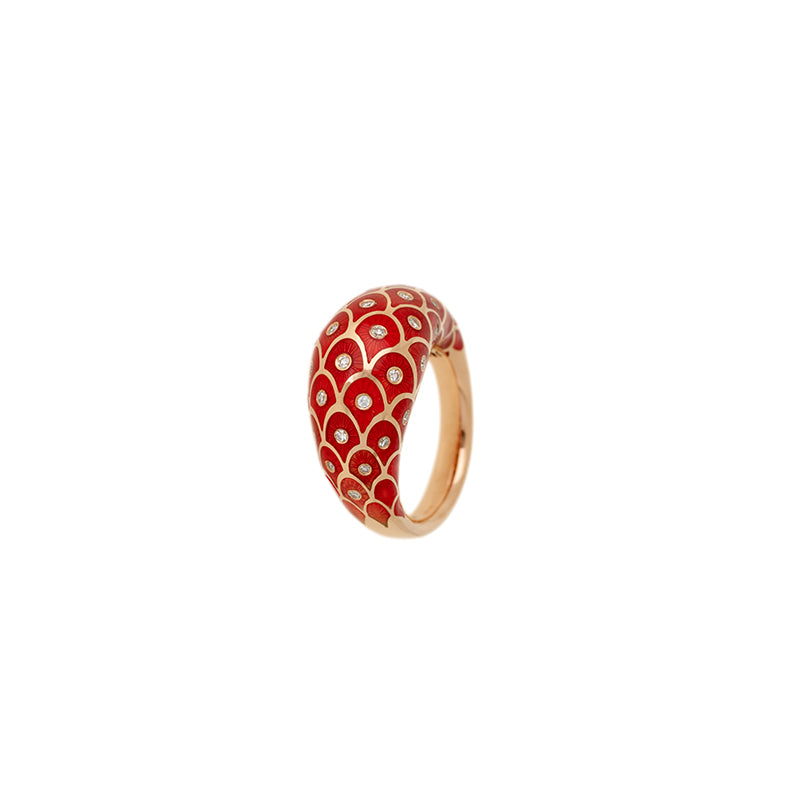 selim mouzannar Fish For Love Bague Rouge RouilleDiamants