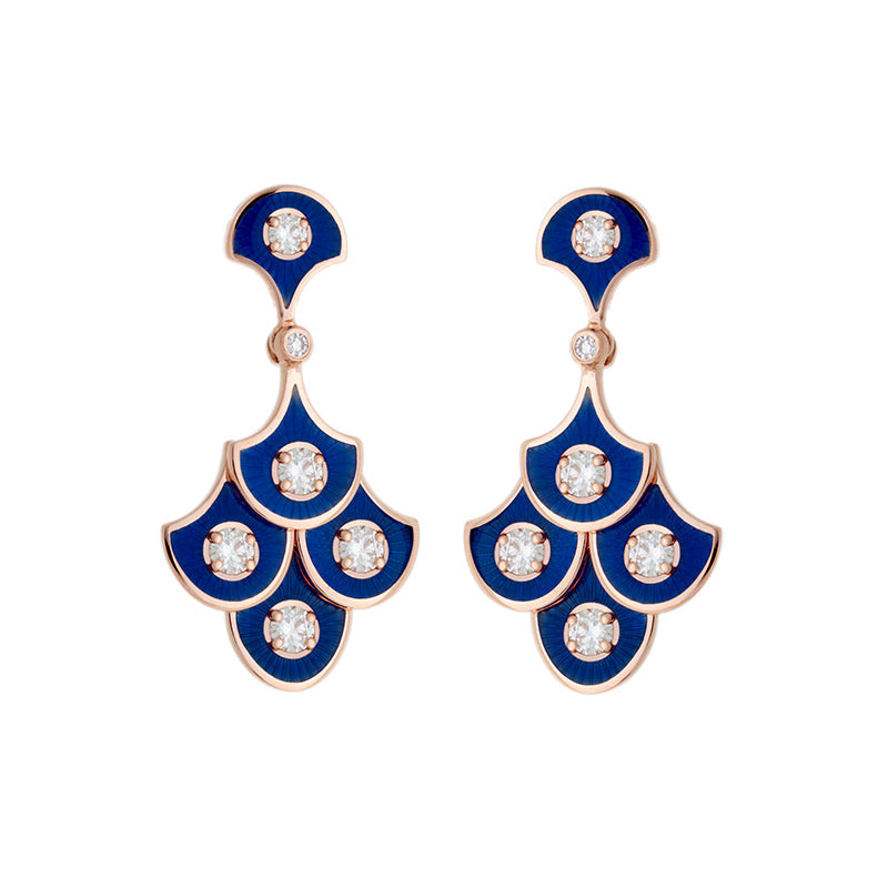 selim mouzannar Fish For Love Boucles d'oreilles Bleu MarineDiamants