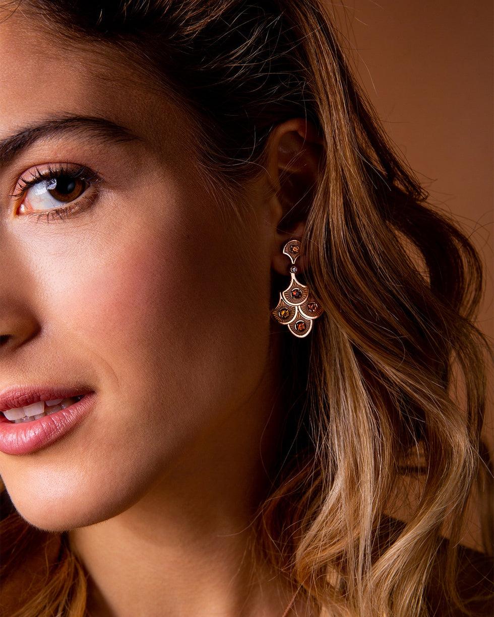 Selim Mouzannar Fish For Love Boucles D'oreilles OrangesSaphirs Oranges - Diamants