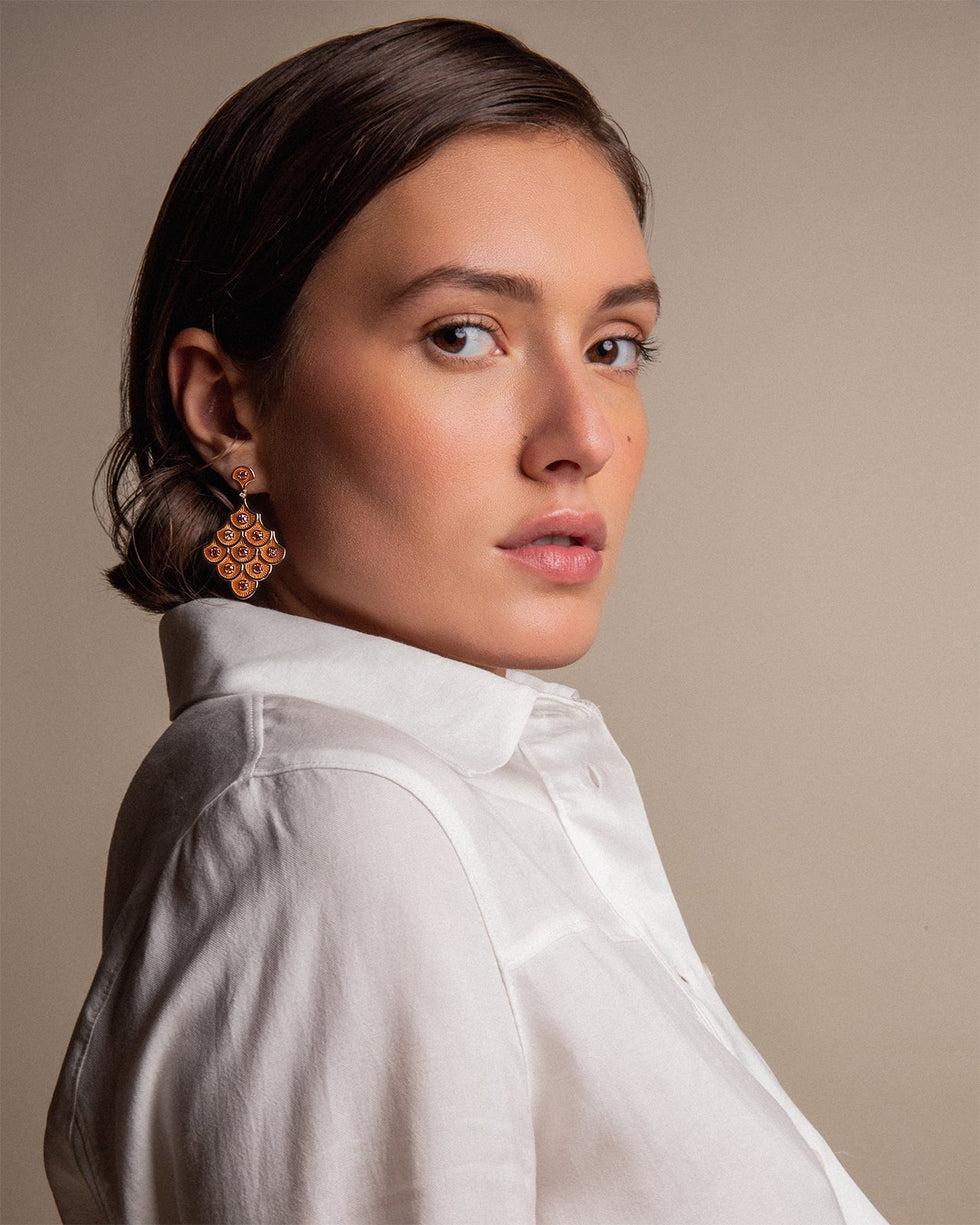 Selim Mouzannar Fish For Love Boucles D'oreilles OrangesSaphirs Oranges - Diamants