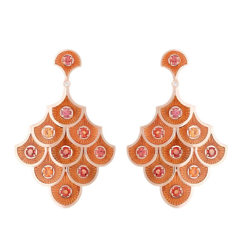 selim mouzannar Fish For Love Boucles d'oreilles OrangesSaphirs Oranges - Diamants