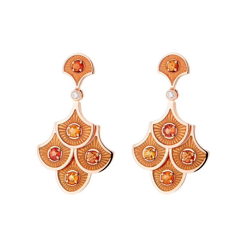selim mouzannar Fish For Love Boucles d'oreilles OrangesSaphirs Oranges - Diamants