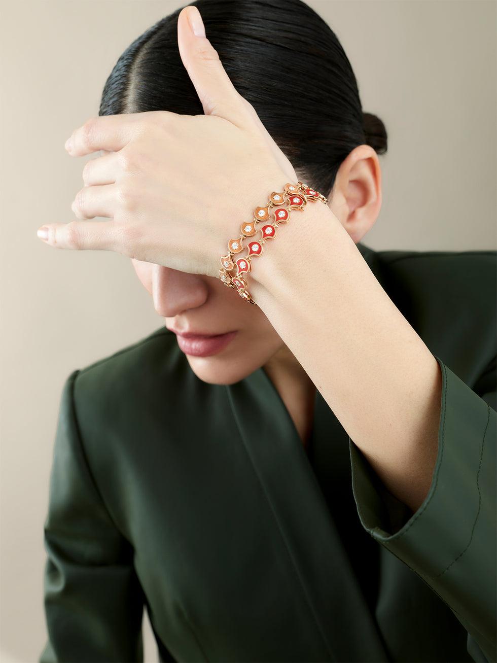 Selim Mouzannar Fish For Love Bracelet Rouge RouilleDiamants