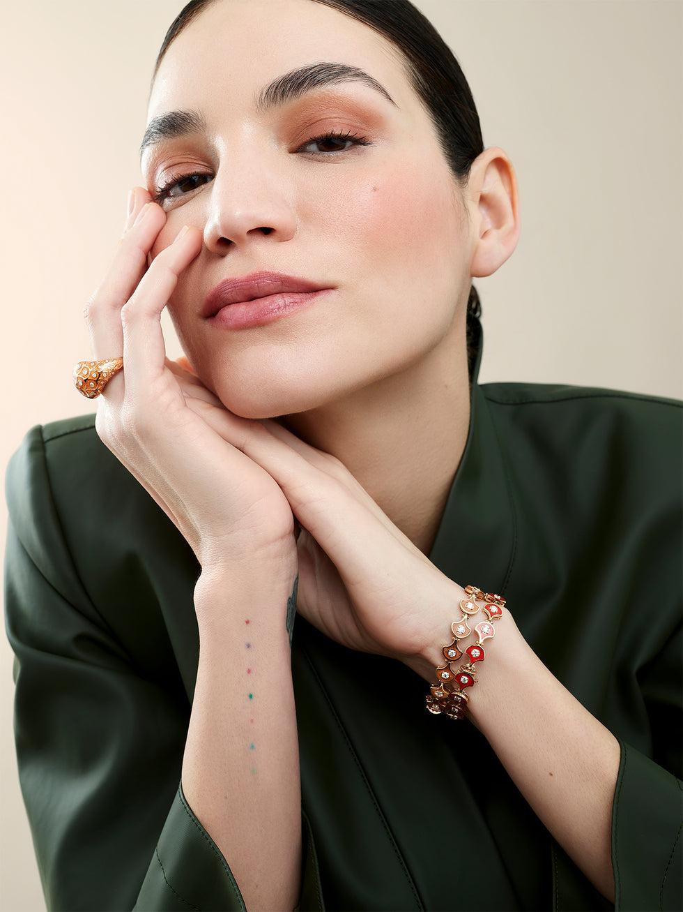 Selim Mouzannar Fish For Love Bracelet Rouge RouilleDiamants