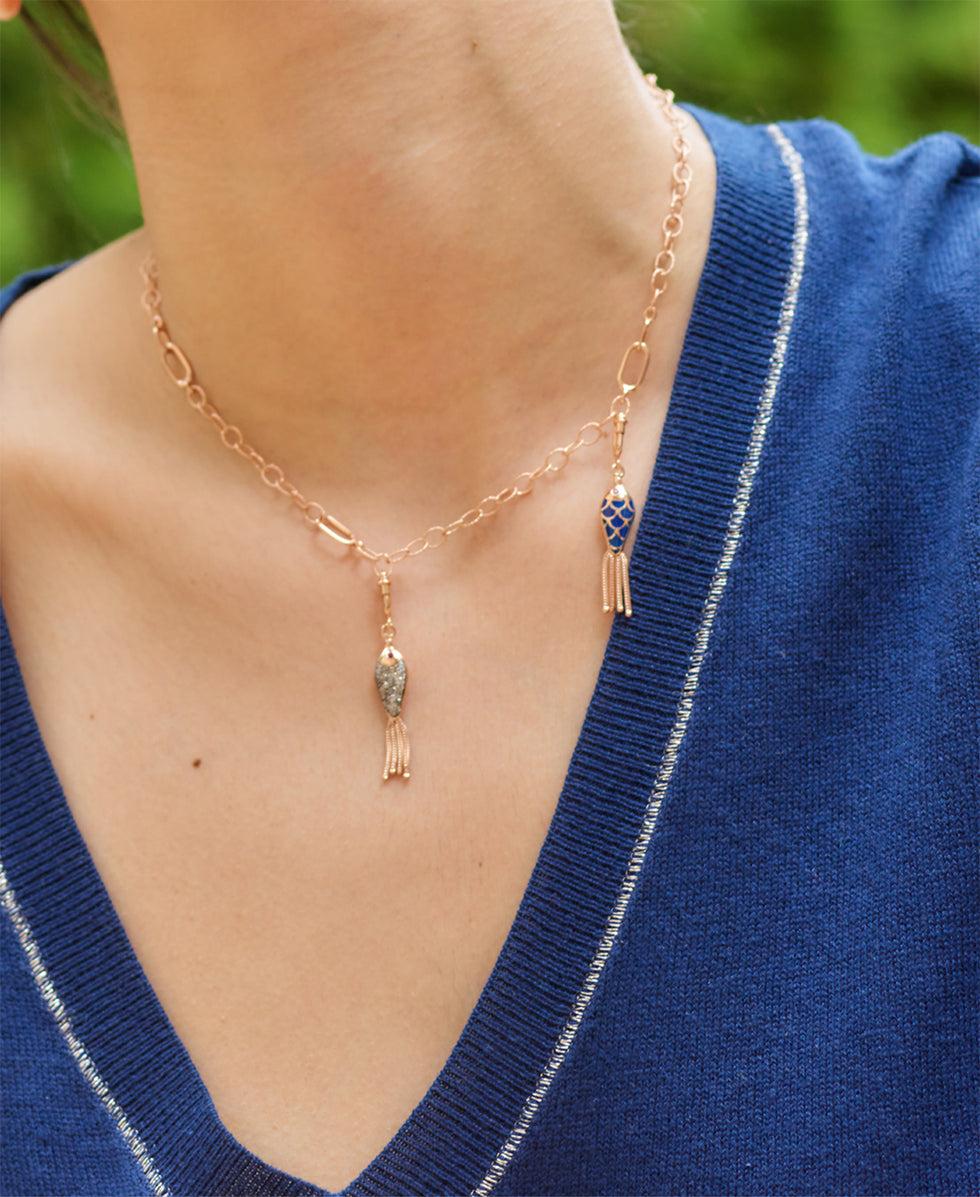 Selim Mouzannar Fish For Love Charm NoirDiamants - Rubis