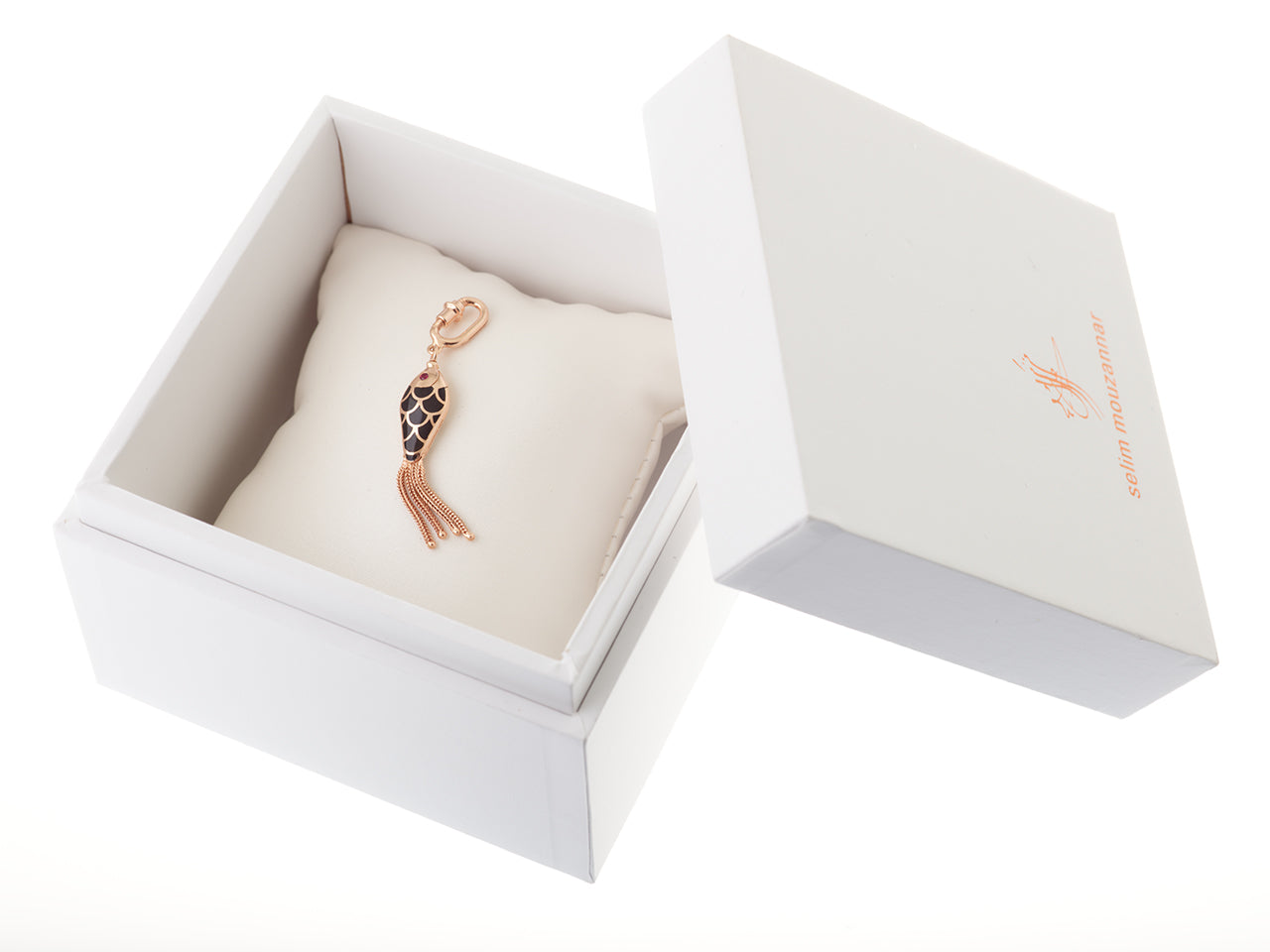 Selim Mouzannar Fish For Love Charm Orange & VertRubis