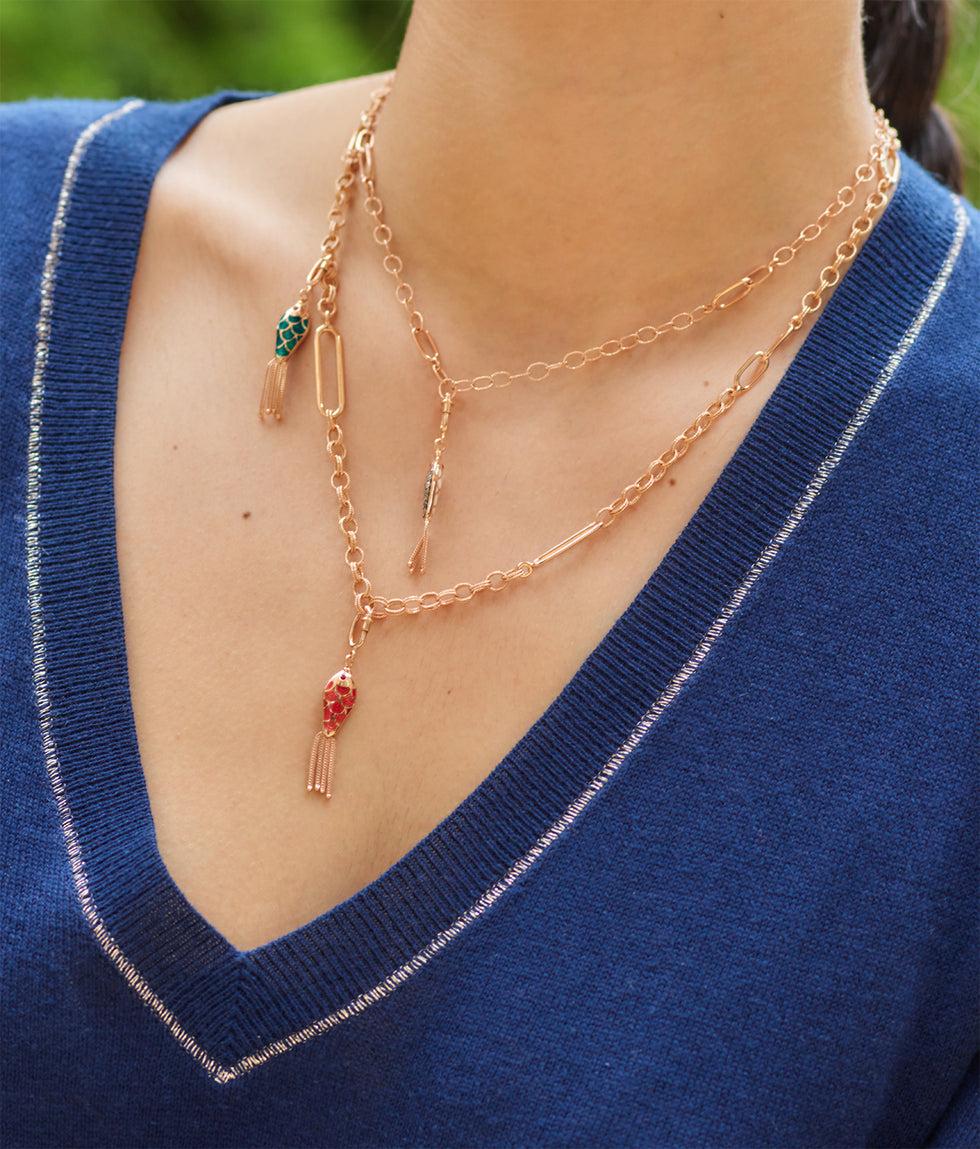 Selim Mouzannar Fish For Love Charm Rouge Rouille Clair & FoncéRubis