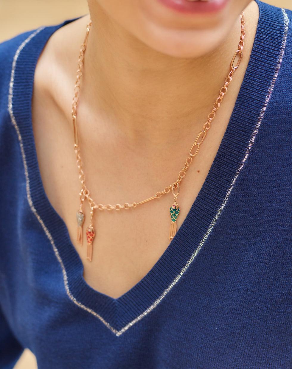 Selim Mouzannar Fish For Love Charm Rouge Rouille Clair & FoncéRubis