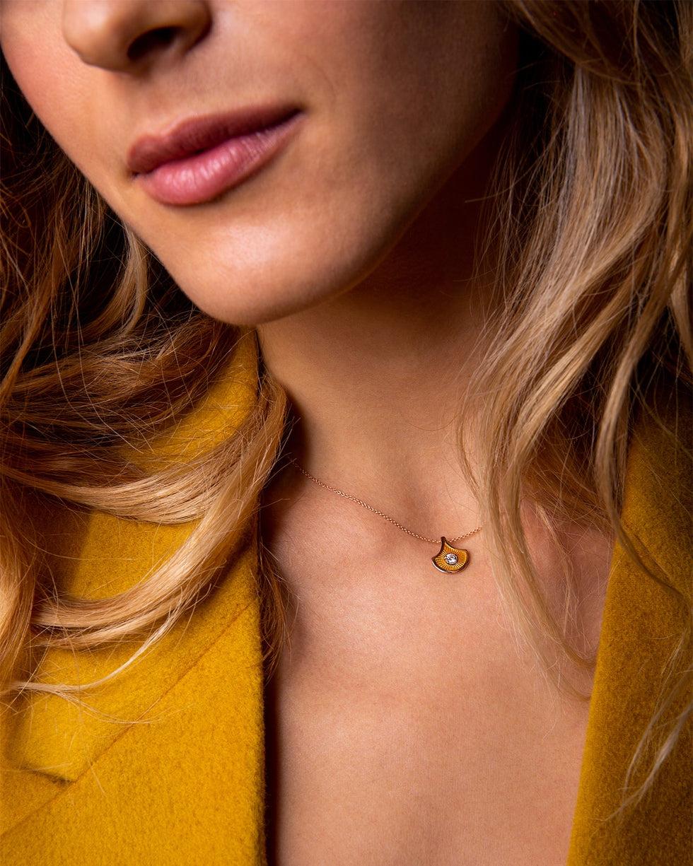 Selim Mouzannar Fish For Love Orange PendentifDiamant