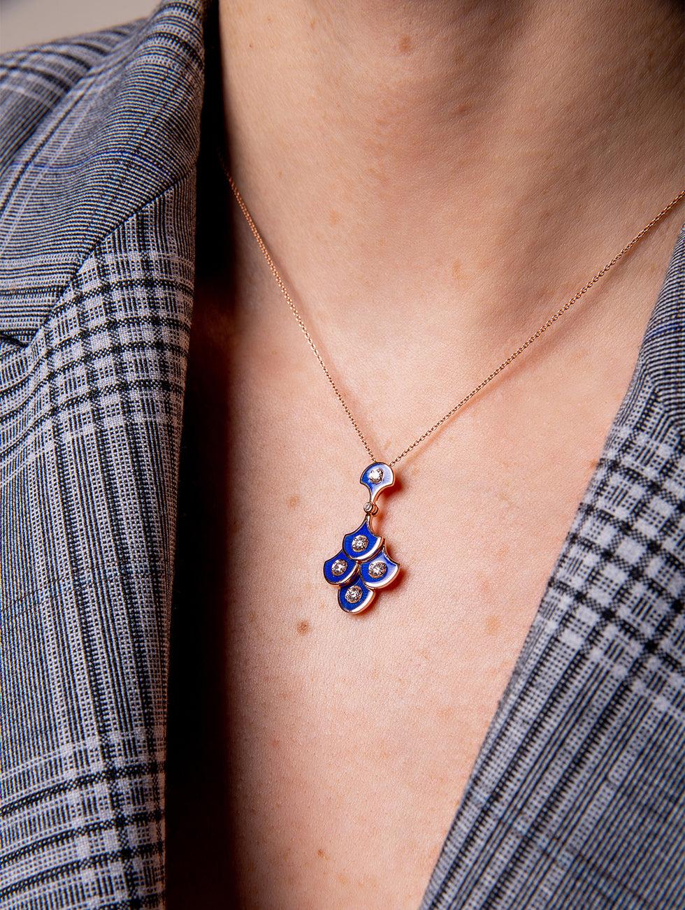 Selim Mouzannar Fish For Love Pendentif Bleu MarineDiamants