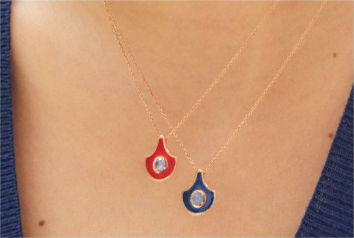 Selim Mouzannar Fish For Love Pendentif Bleu MarineSaphir Bleu