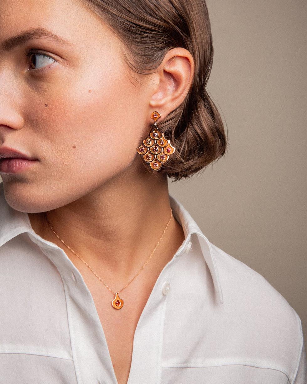 Selim Mouzannar Fish For Love Pendentif OrangeSaphir Orange