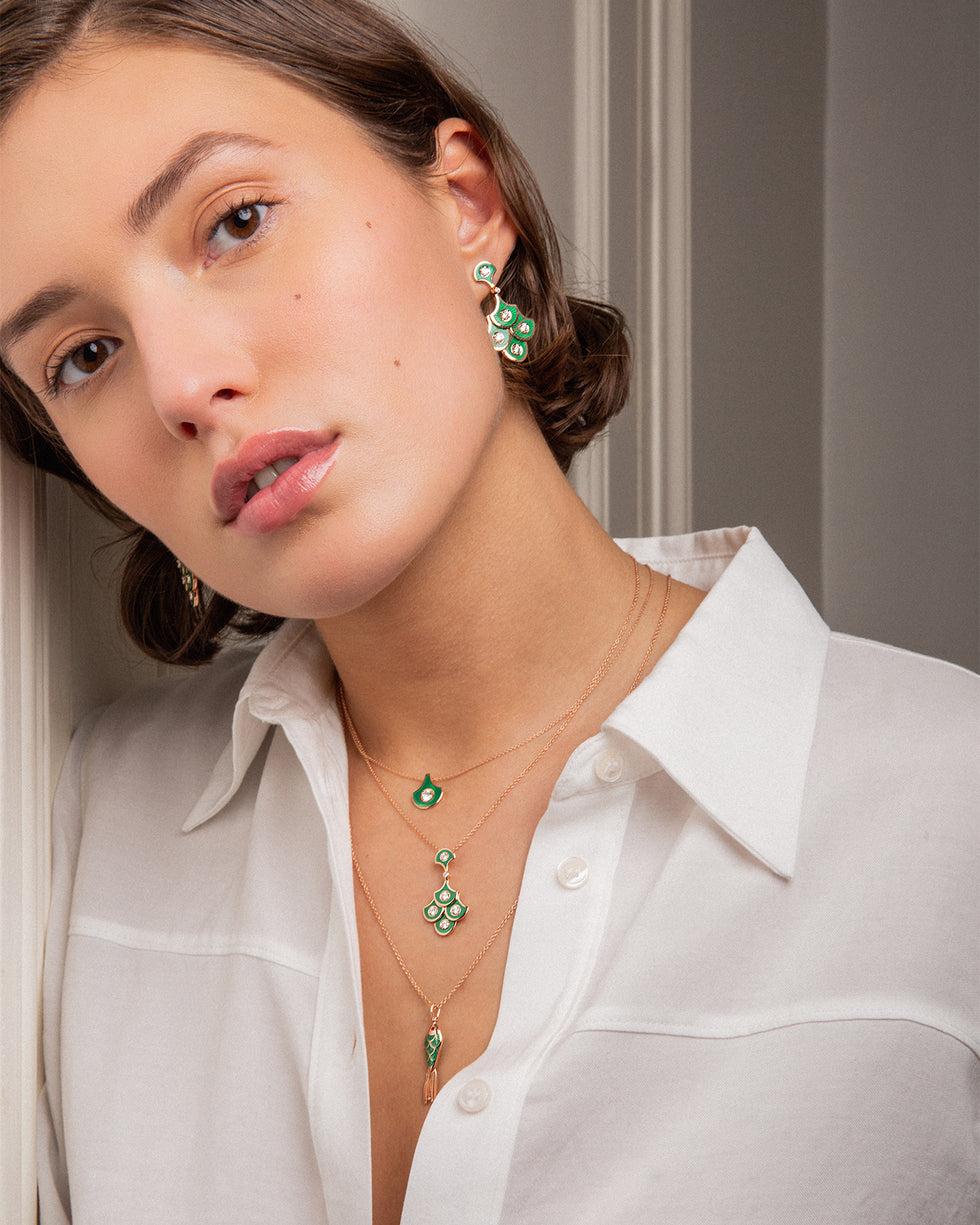 Selim Mouzannar Fish For Love Pendentif VertDiamant