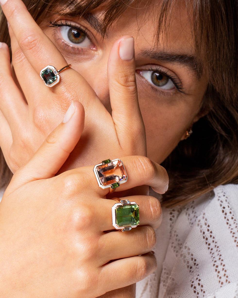 Selim Mouzannar Gemma BagueMorganite - Tourmalines Vertes