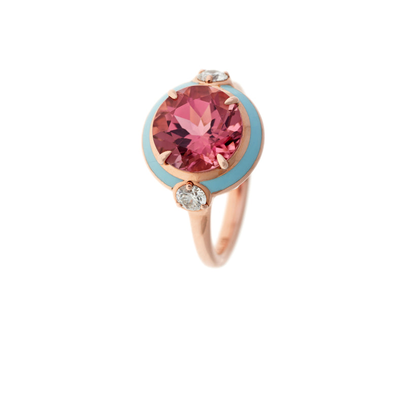 selim mouzannar Gemma BagueTourmaline Rose - Diamants
