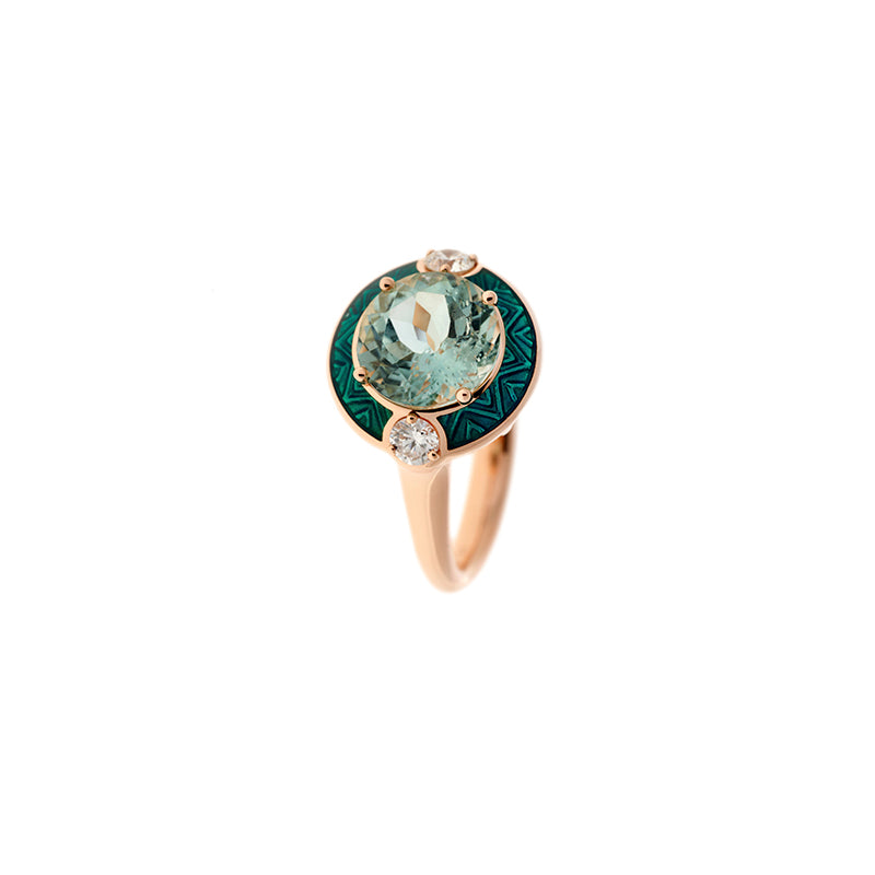 selim mouzannar Gemma BagueTourmaline Verte - Diamants