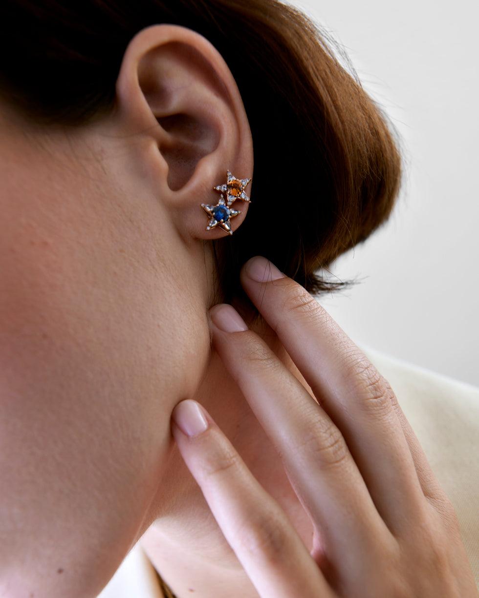 Selim Mouzannar Istanbul Boucle D'oreilleSaphir Bleu - Diamants