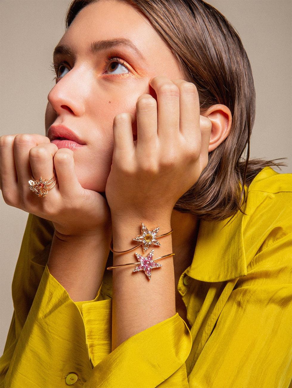 Selim Mouzannar Istanbul BraceletSaphirs Roses - Diamants