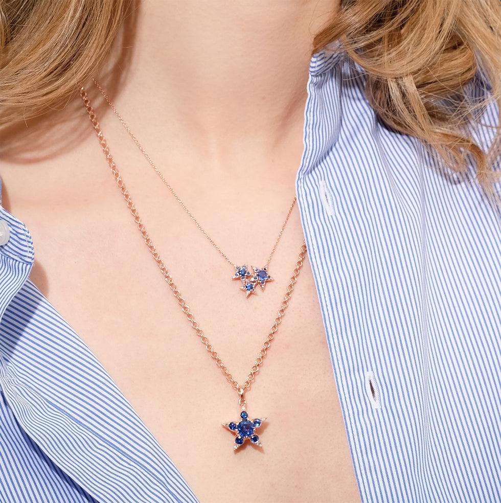 Selim Mouzannar Istanbul PendentifSaphirs Bleu - Diamants