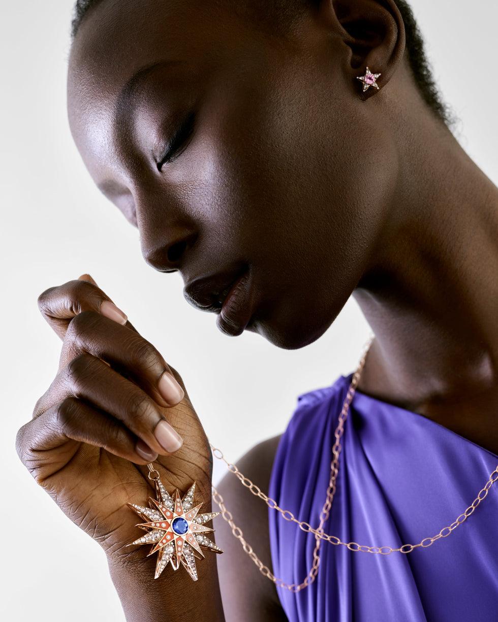 Selim Mouzannar Istanbul PendentifTanzanite - Tourmaline - Spessartines - Saphirs Jaunes - Diamants