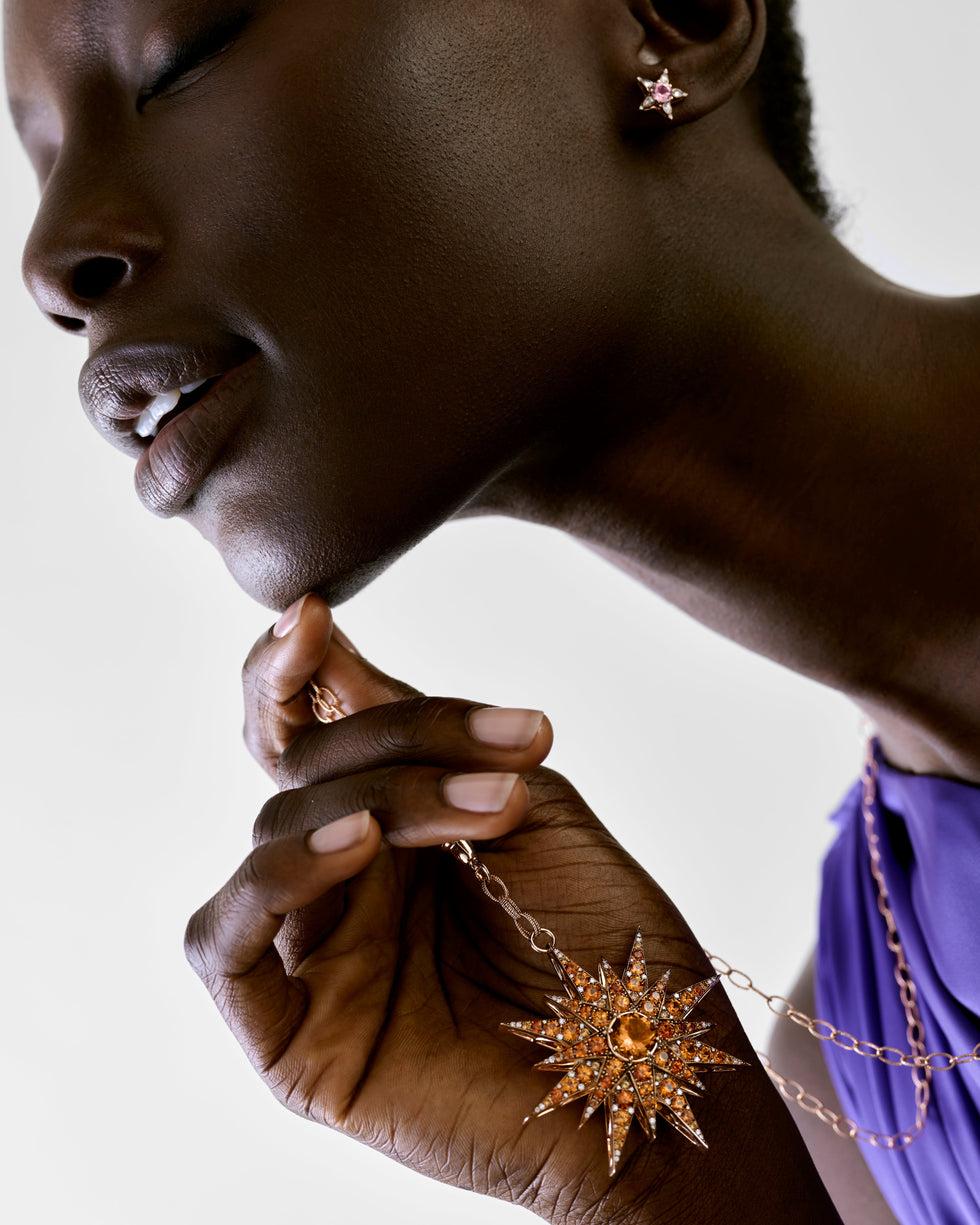 Selim Mouzannar Istanbul PendentifTanzanite - Tourmaline - Spessartines - Saphirs Jaunes - Diamants