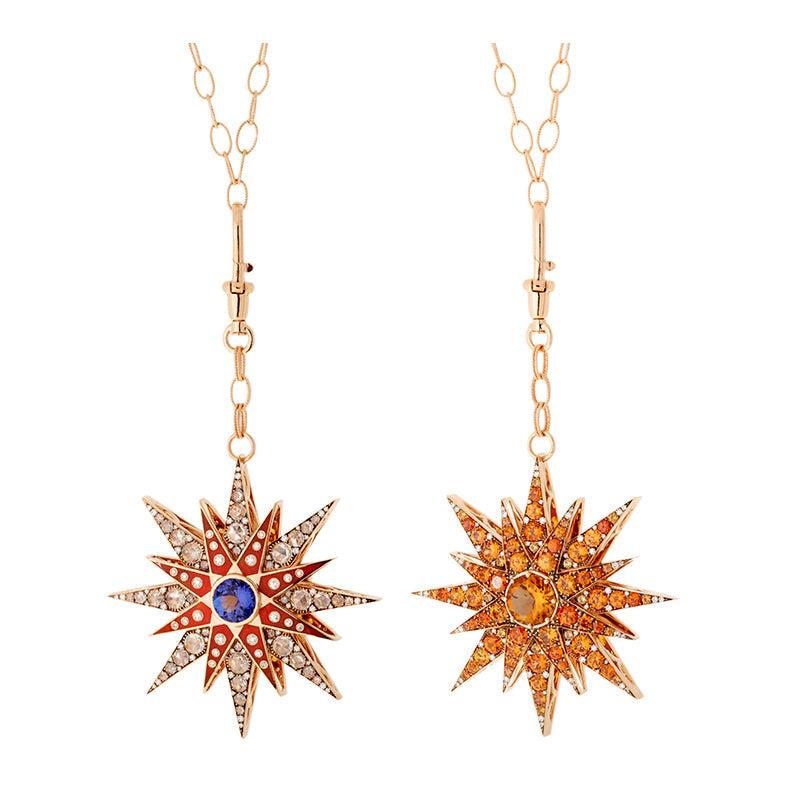 selim mouzannar Istanbul PendentifTanzanite - Tourmaline - Spessartines - Saphirs Jaunes - Diamants