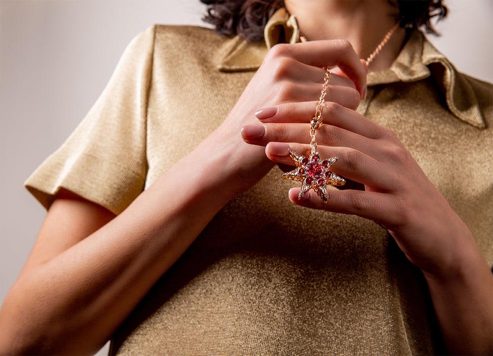 Selim Mouzannar Istanbul PendentifTourmalines Roses - Diamants