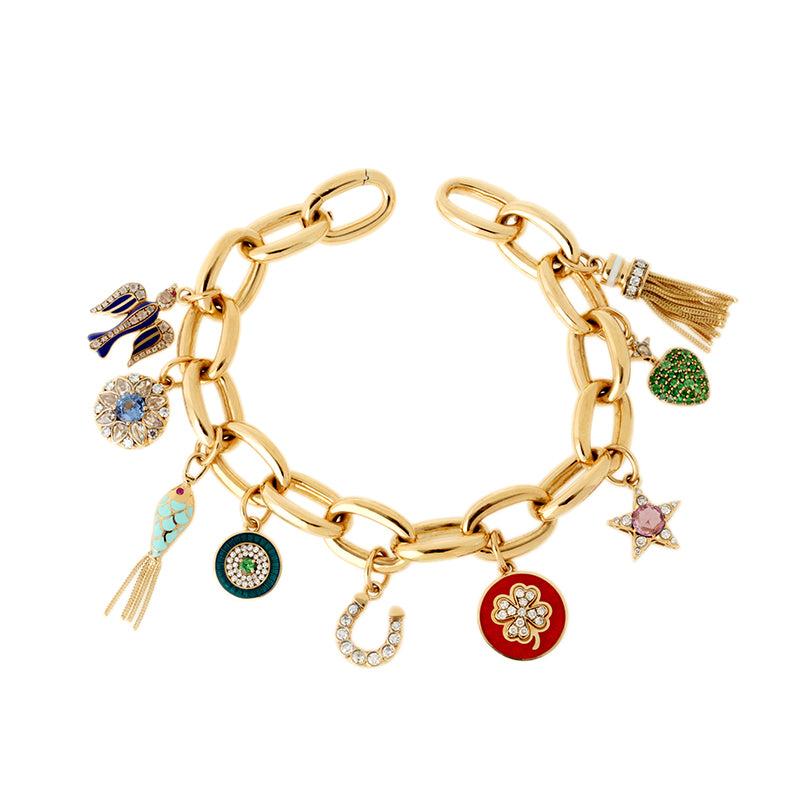 selim mouzannar Kastak BraceletSaphirs Bleus & Roses - Tsavorites - Rubis - Diamants