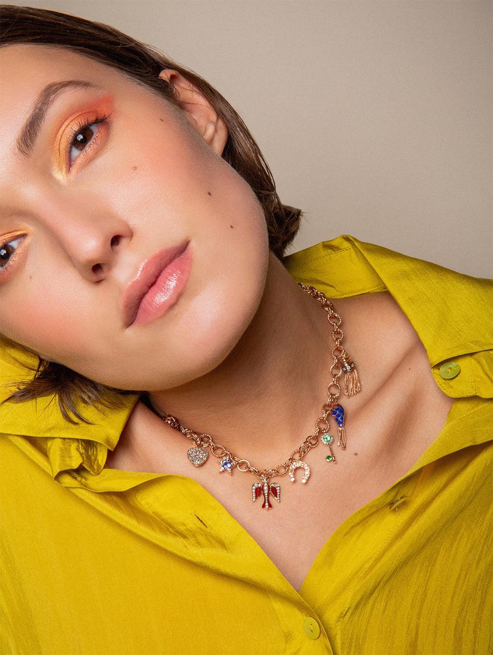 Selim Mouzannar Kastak CollierSaphirs - Tsavorites - Spessartite - Rubis - Diamants