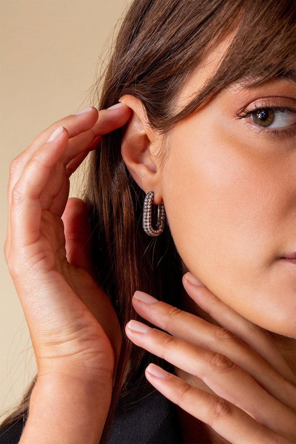 Selim Mouzannar Link Boucle D'oreilleDiamants Bruns