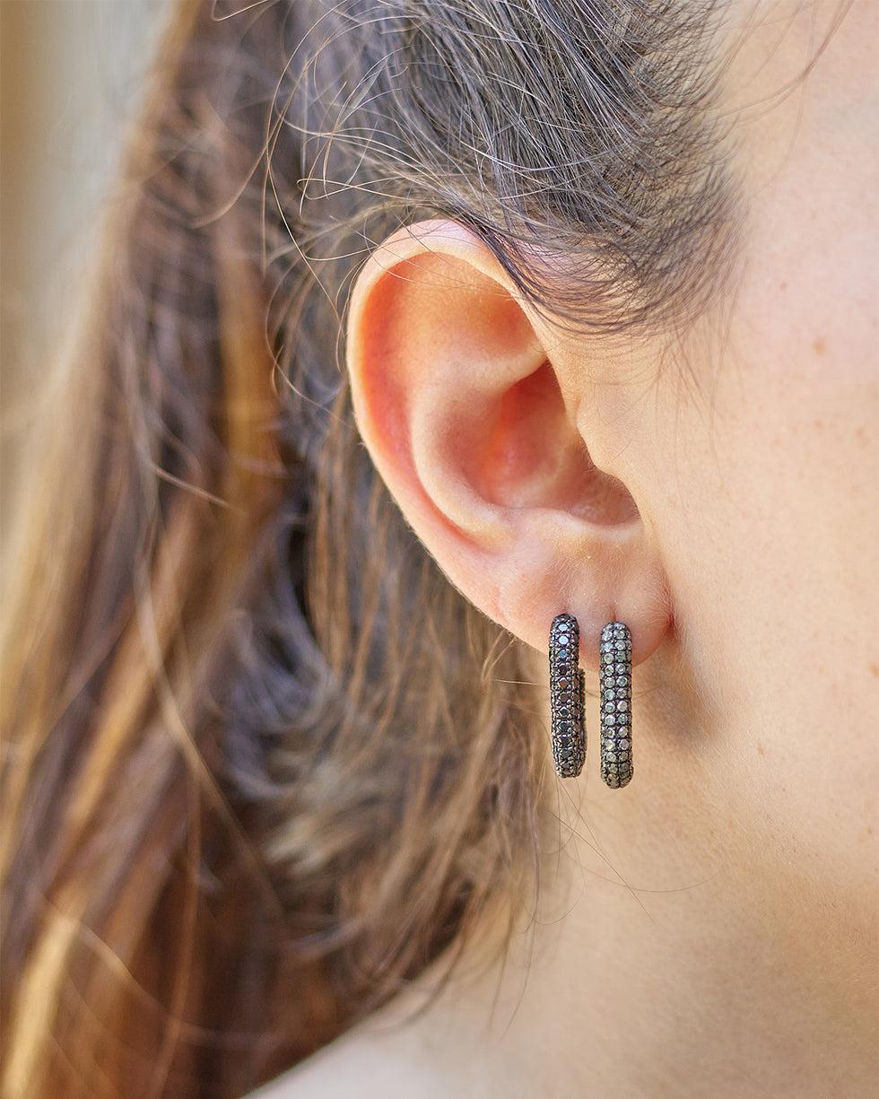 Selim Mouzannar Link Boucle D'oreilleDiamants Gris Glacés