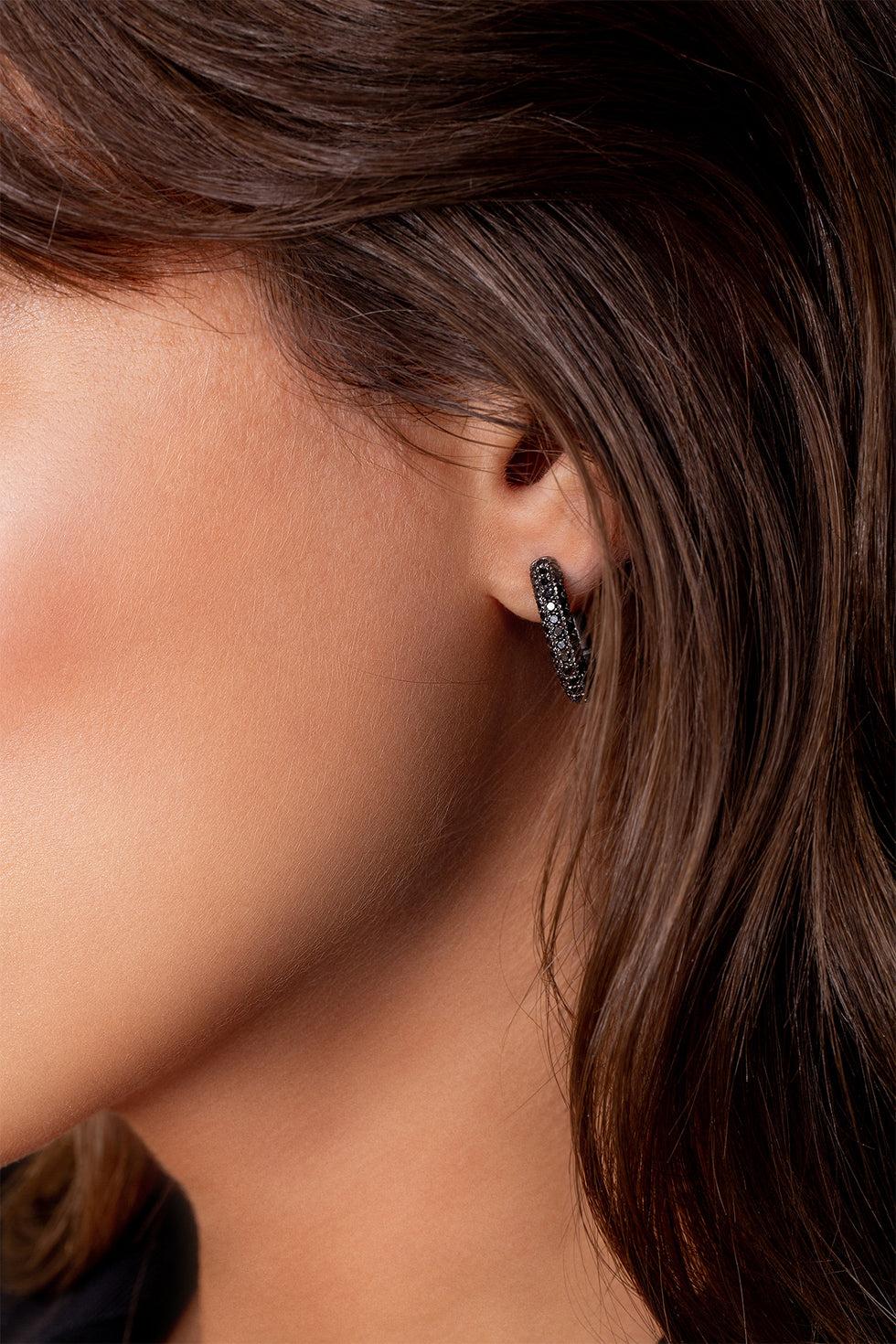 Selim Mouzannar Link Boucle D'oreilleDiamants Noirs