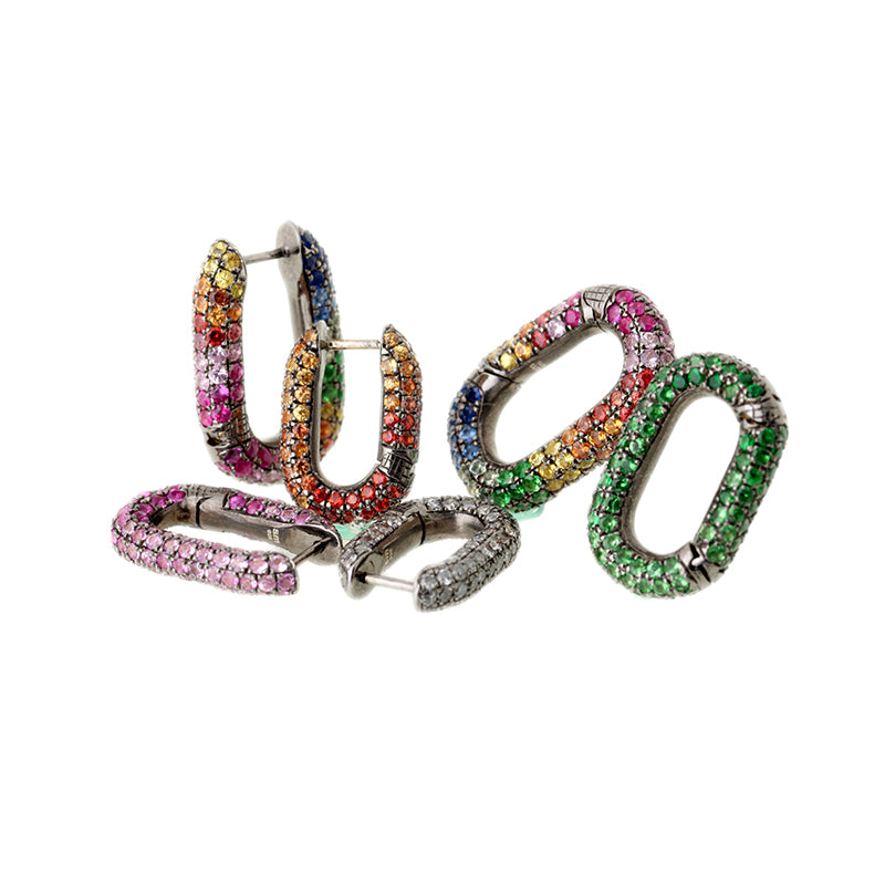 Selim Mouzannar Link FermoirSaphirs Colorés - Tsavorites