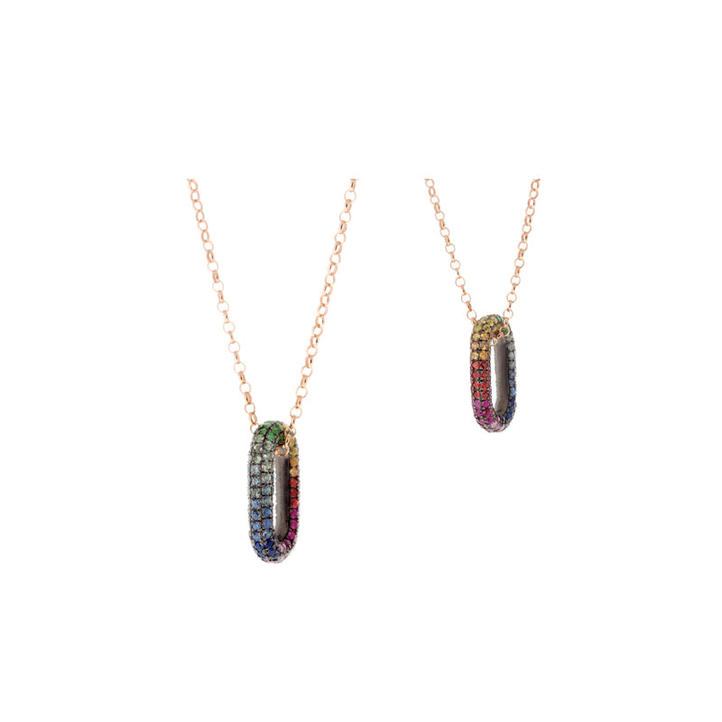 selim mouzannar Link PendentifSaphirs Colorés - Tsavorites