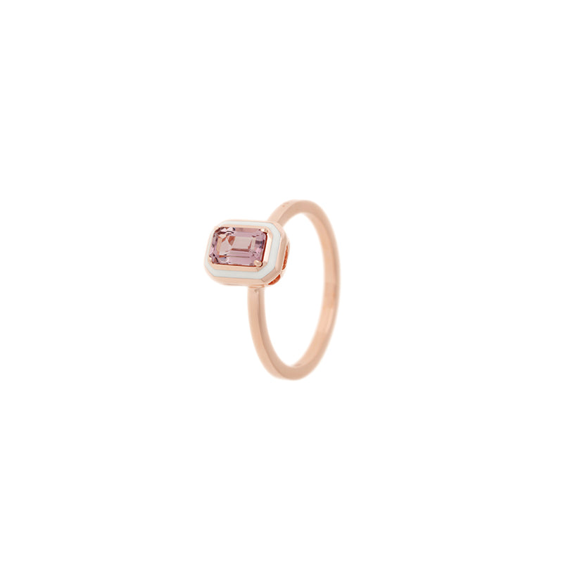 Selim Mouzannar Mina Bague IvoireTourmaline Rose Clair