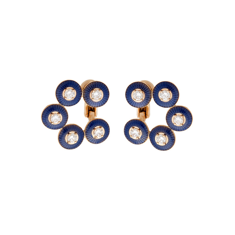 selim mouzannar Mina Bleu Boucles D'oreillesDiamants