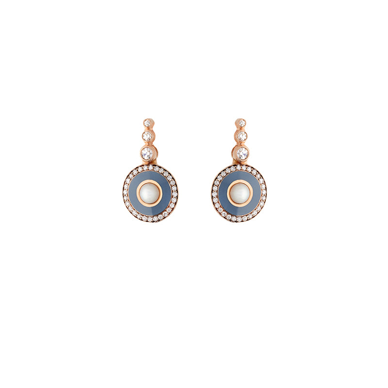 selim mouzannar Mina Boucles d'oreilles grisPerles - Diamants