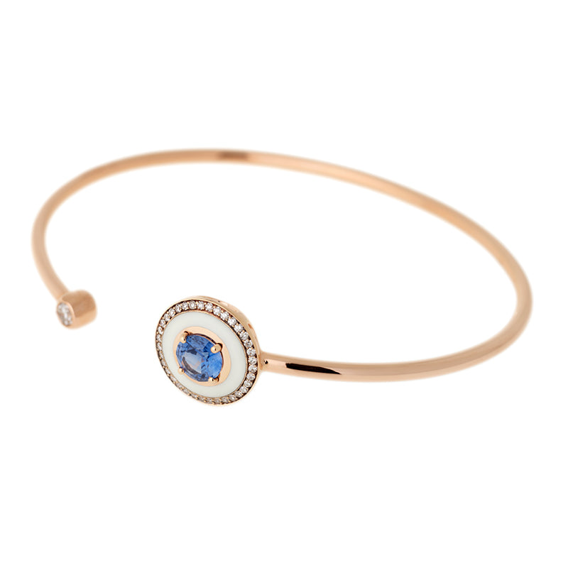 selim mouzannar Mina Bracelet IvoireSaphir Bleu - Diamants